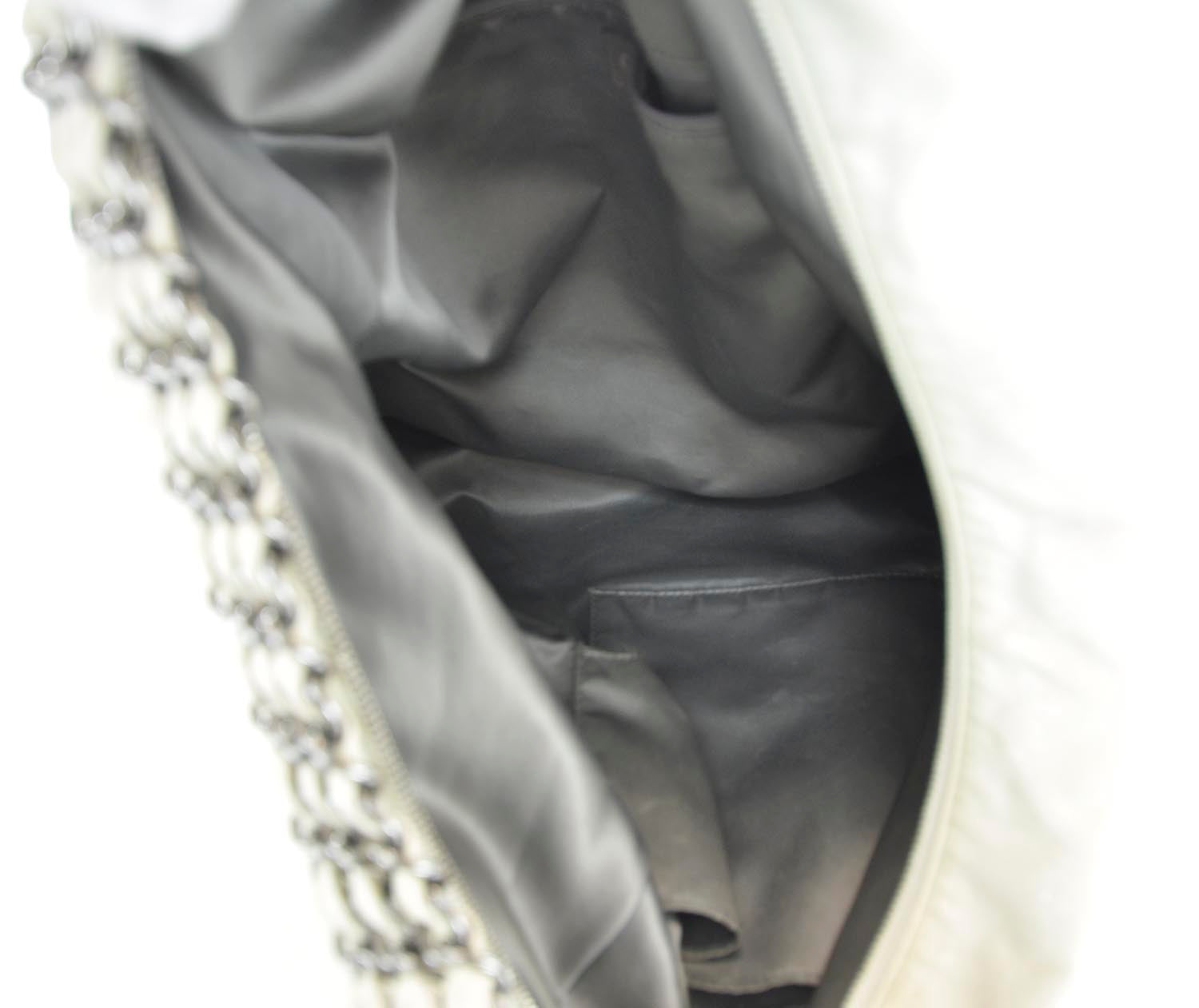 Chanel Lambskin Large Rock and Chain Hobo White 12 of 12