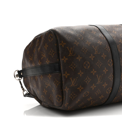 Louis Vuitton Monogram Macassar Keepall Bandouliere 45 7 of 10