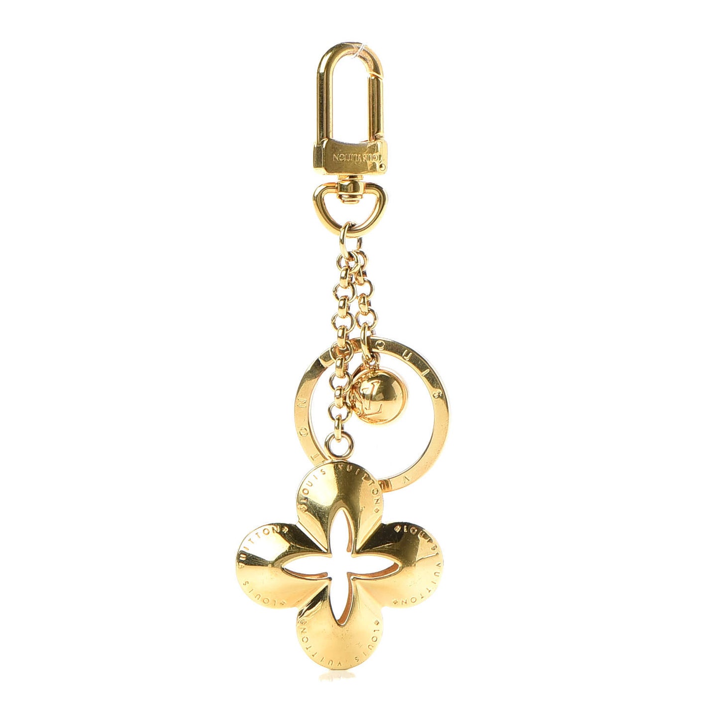Metal Eclipse Bag Charm Key Holder Gold