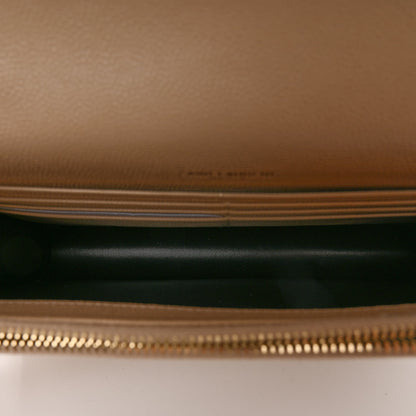 Saint Laurent Grain De Poudre Matelasse Chevron Monogram Envelope Chain Wallet Nude Powder 5 of 15