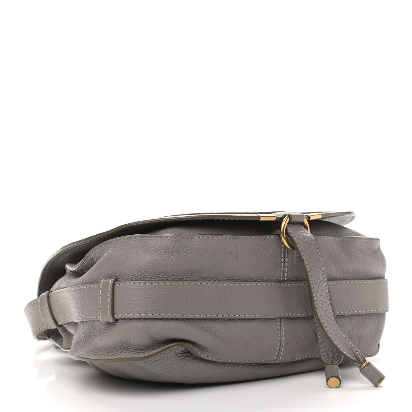 Calfskin Medium Marcie Round Crossbody Bag Cashmere Grey