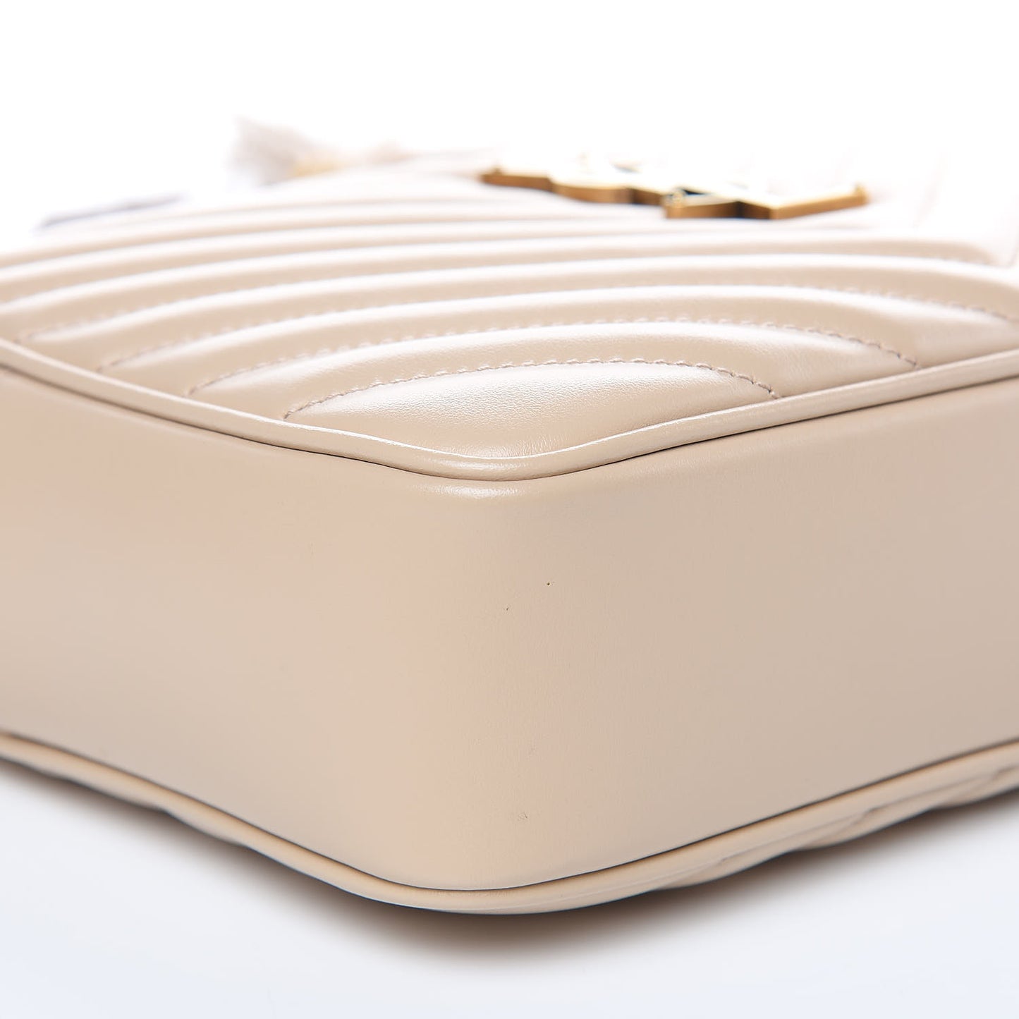 Calfskin Matelasse Monogram Lou Camera Bag Nude Powder