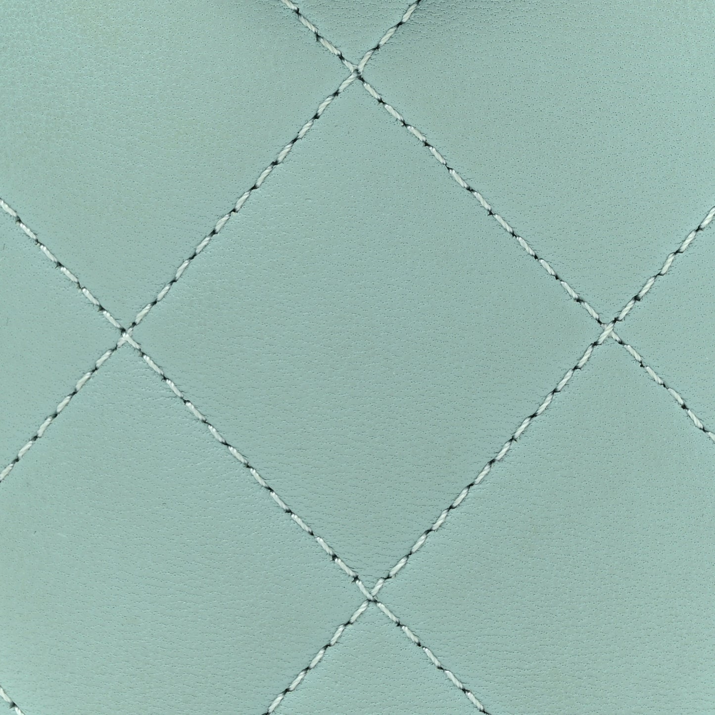 Lambskin Resin Elegant Chain Vanity Case Light Blue