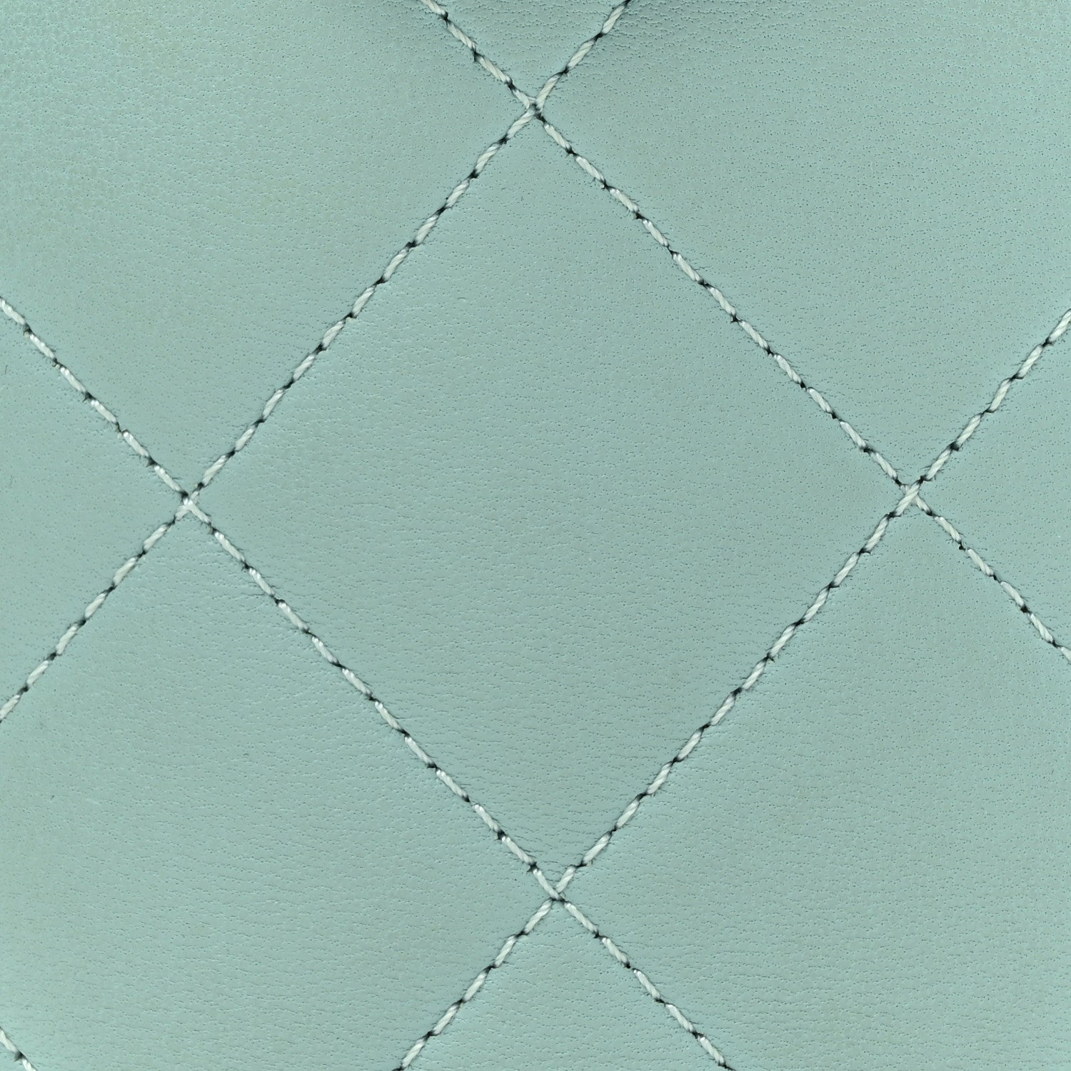 Chanel Lambskin Resin Elegant Chain Vanity Case Light Blue 9 of 14
