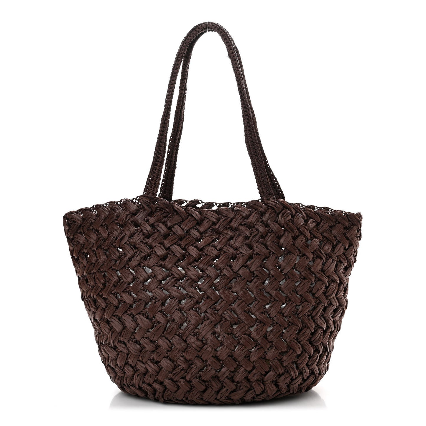 Raffia Estelle Tote Bag Brown