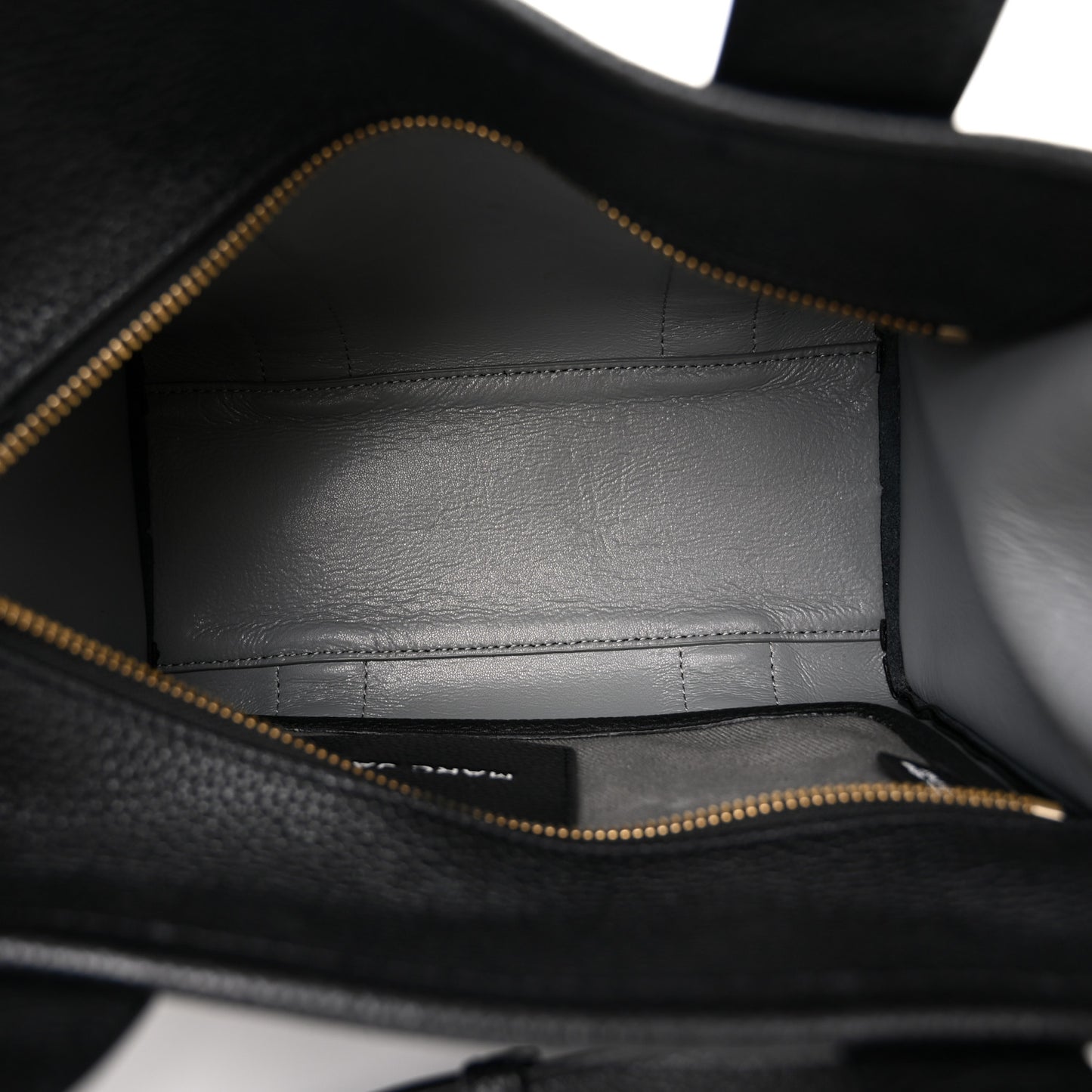 Grained Calfskin Small The Tote Bag Black