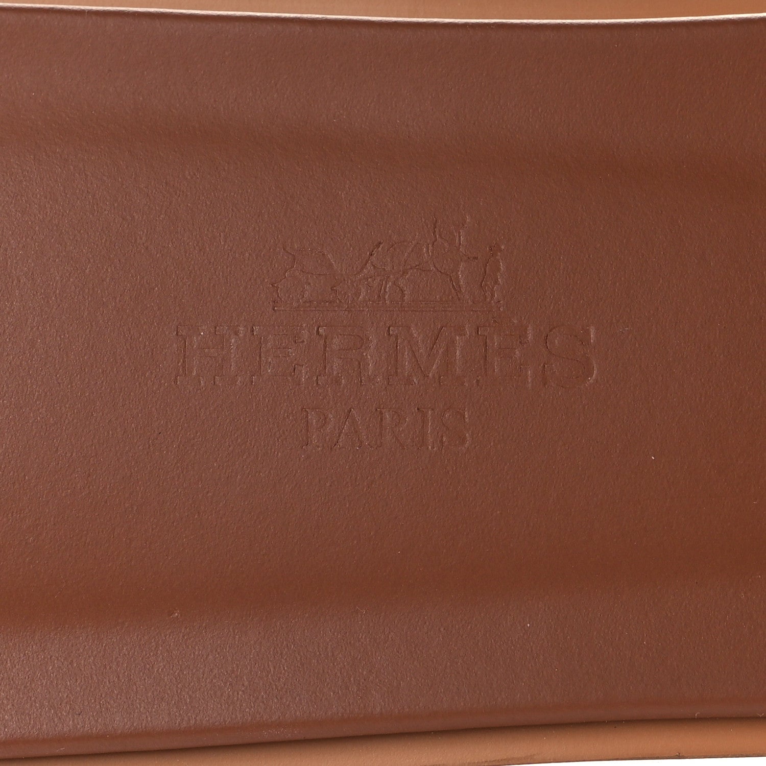 Hermes Box Calfskin Oran Sandals 37.5 Gold 9 of 10