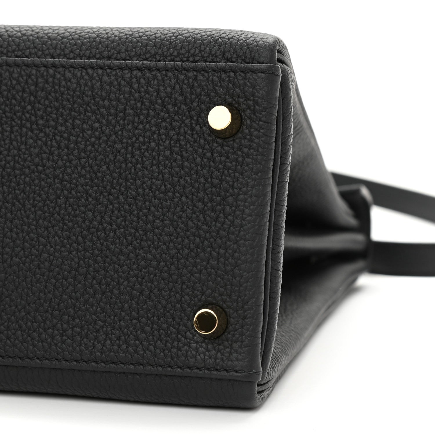 Hermes Togo Matte Porosus Crocodile Kelly Retourne Touch 28 Black 10 of 11