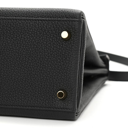 Hermes Togo Matte Porosus Crocodile Kelly Retourne Touch 28 Black 10 of 11