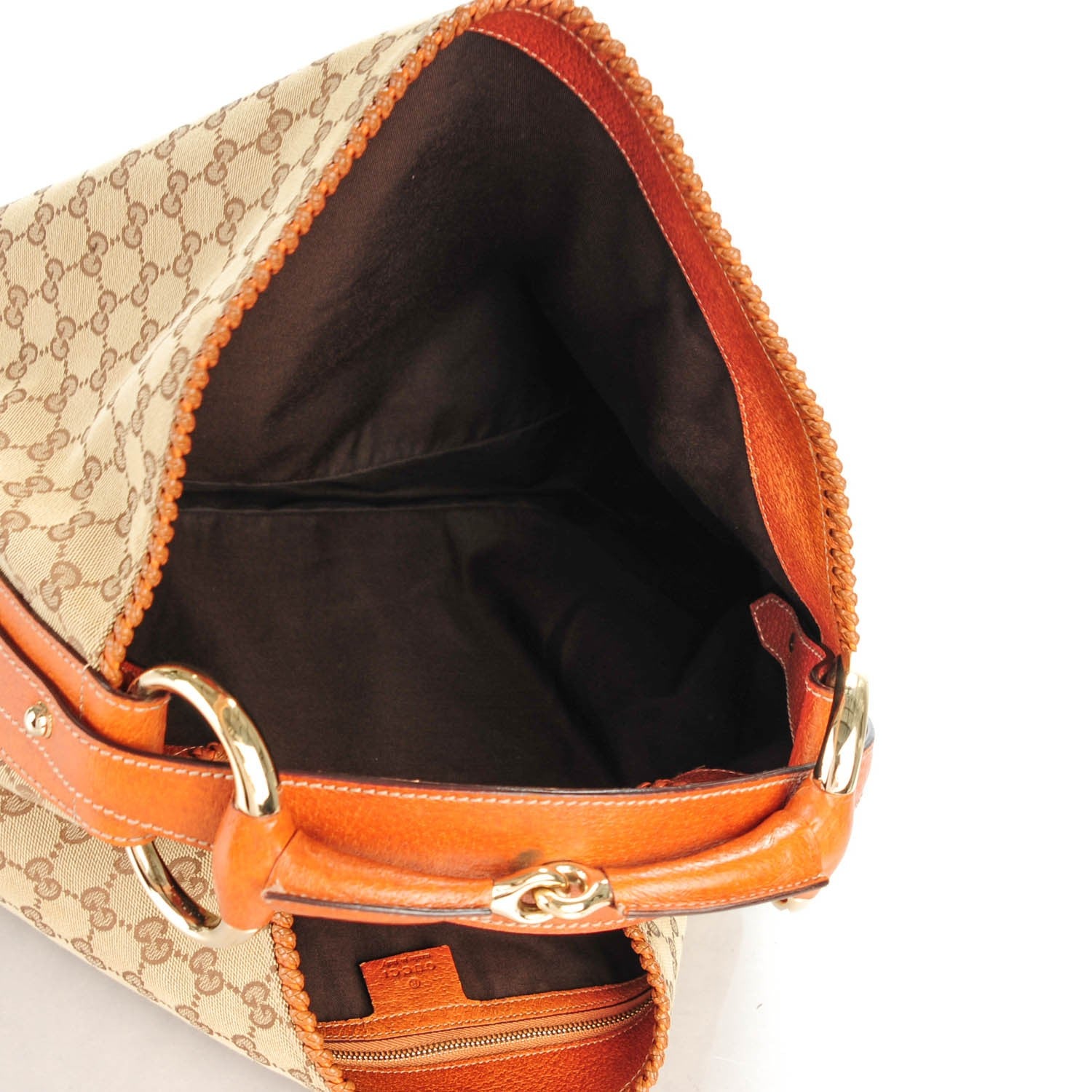 Gucci Monogram Large Horsebit Chain Hobo Brown 5 of 7