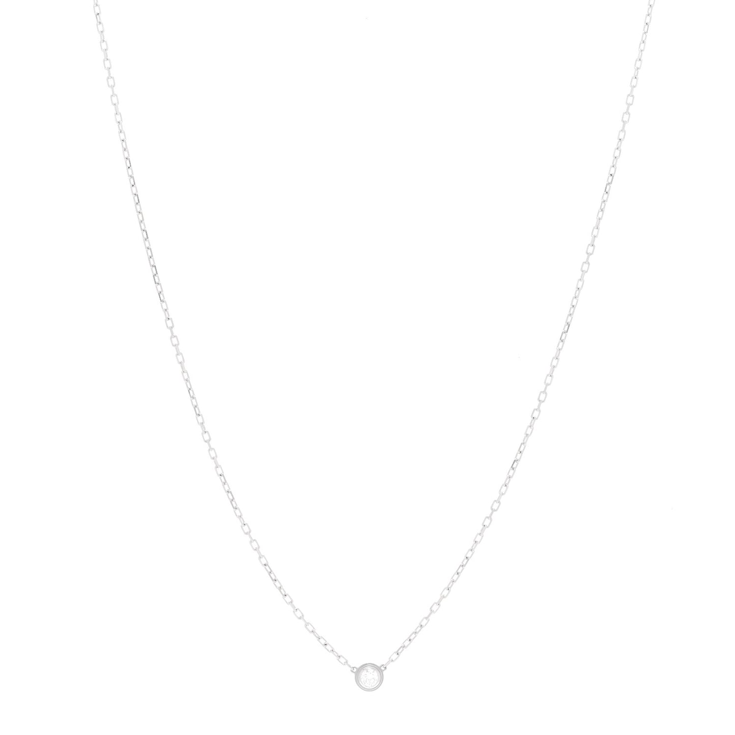 18K White Gold Diamond SM D'Amour Pendant Necklace