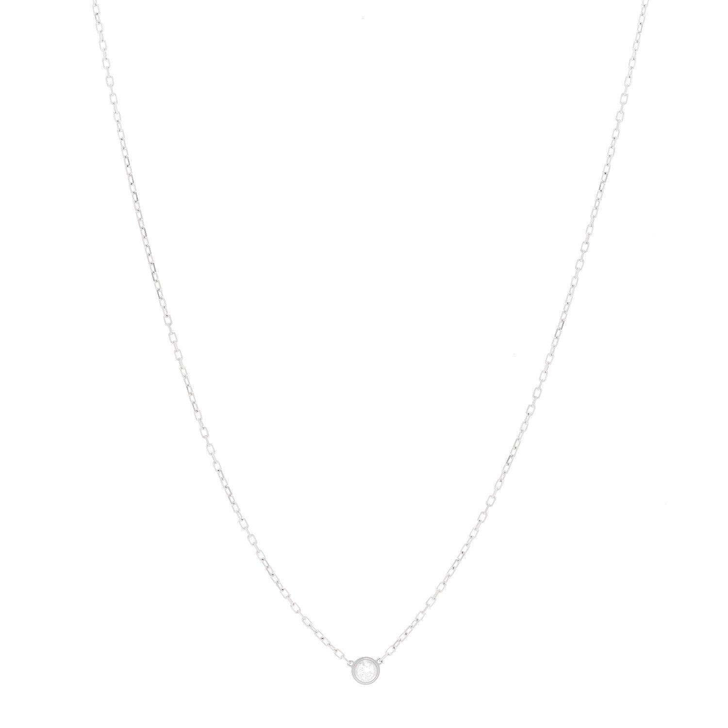 Cartier 18K White Gold Diamond SM D'Amour Pendant Necklace 1 of 6