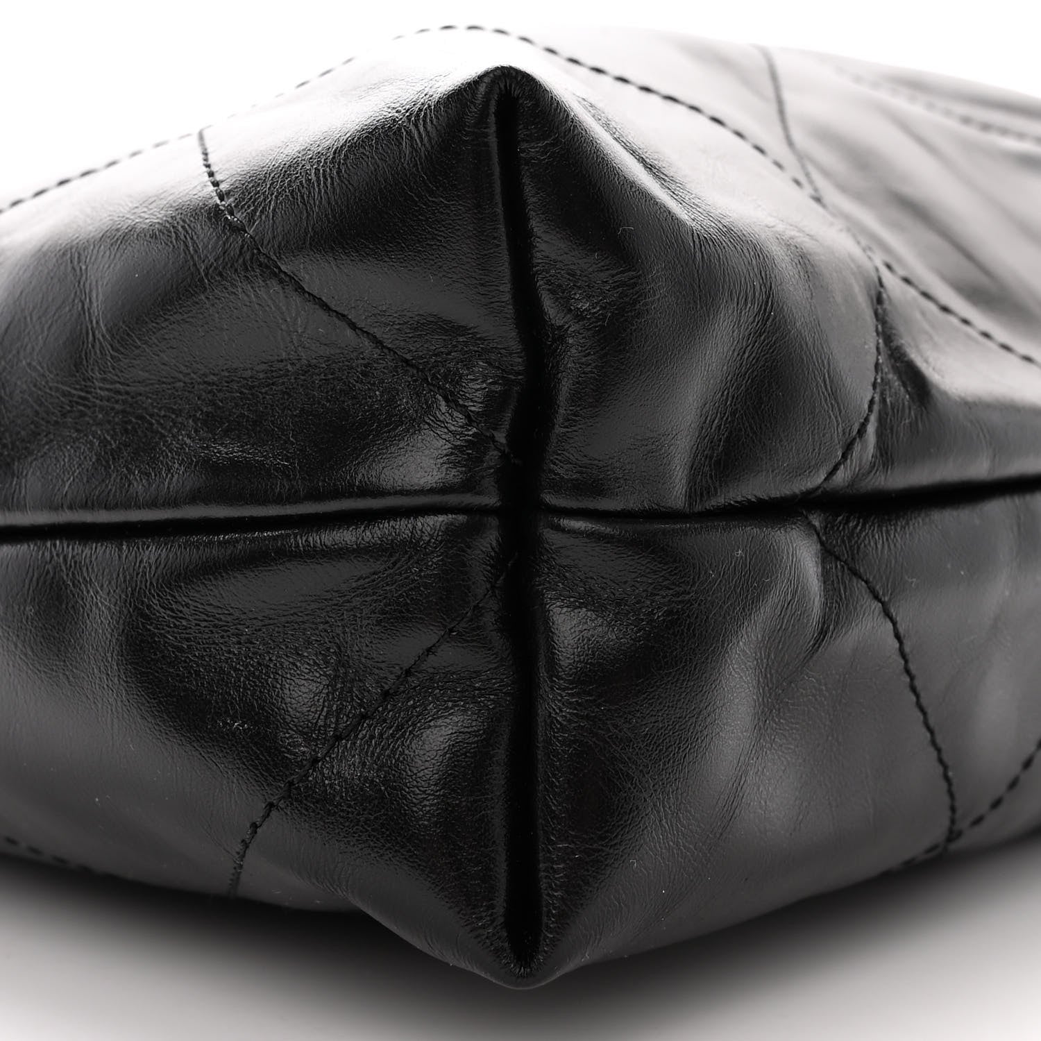 Chanel Shiny Calfskin Quilted Large Chanel 22 So Black 9 of 10