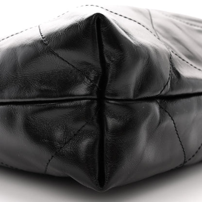 Chanel Shiny Calfskin Quilted Large Chanel 22 So Black 9 of 10