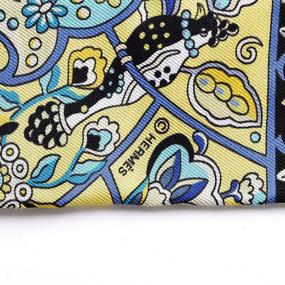 Hermes Silk Au Pays Des Oiseaux Fleurs Twilly 5 of 5