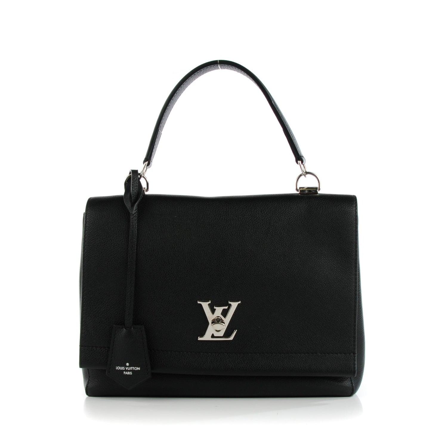 Calfskin Lockme II Top Handle Black