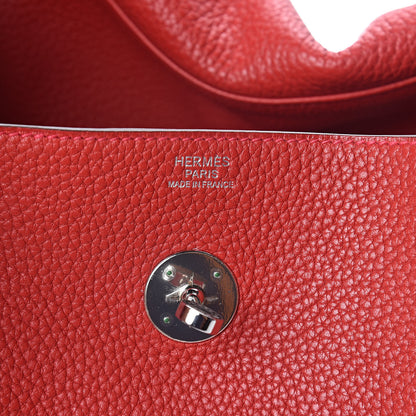 Hermes Taurillon Clemence Lindy 34 Rouge Casaque 6 of 9