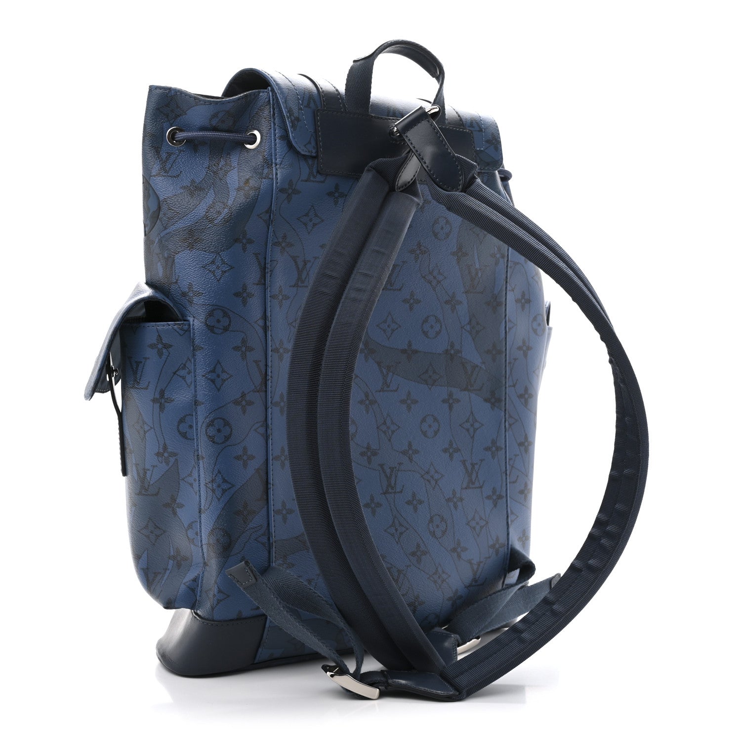 Louis Vuitton Monogram Aquagarden Christopher MM Backpack Abyss Blue 3 of 14