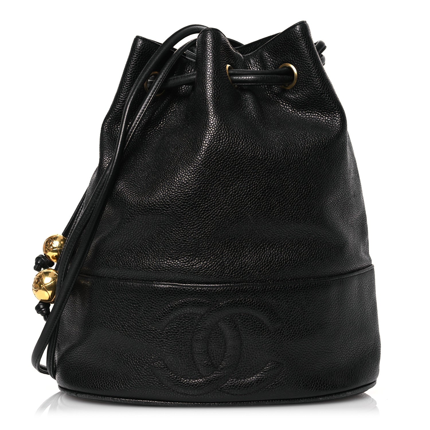 Chanel Caviar CC Drawstring Shoulder Bag Black 1 of 19