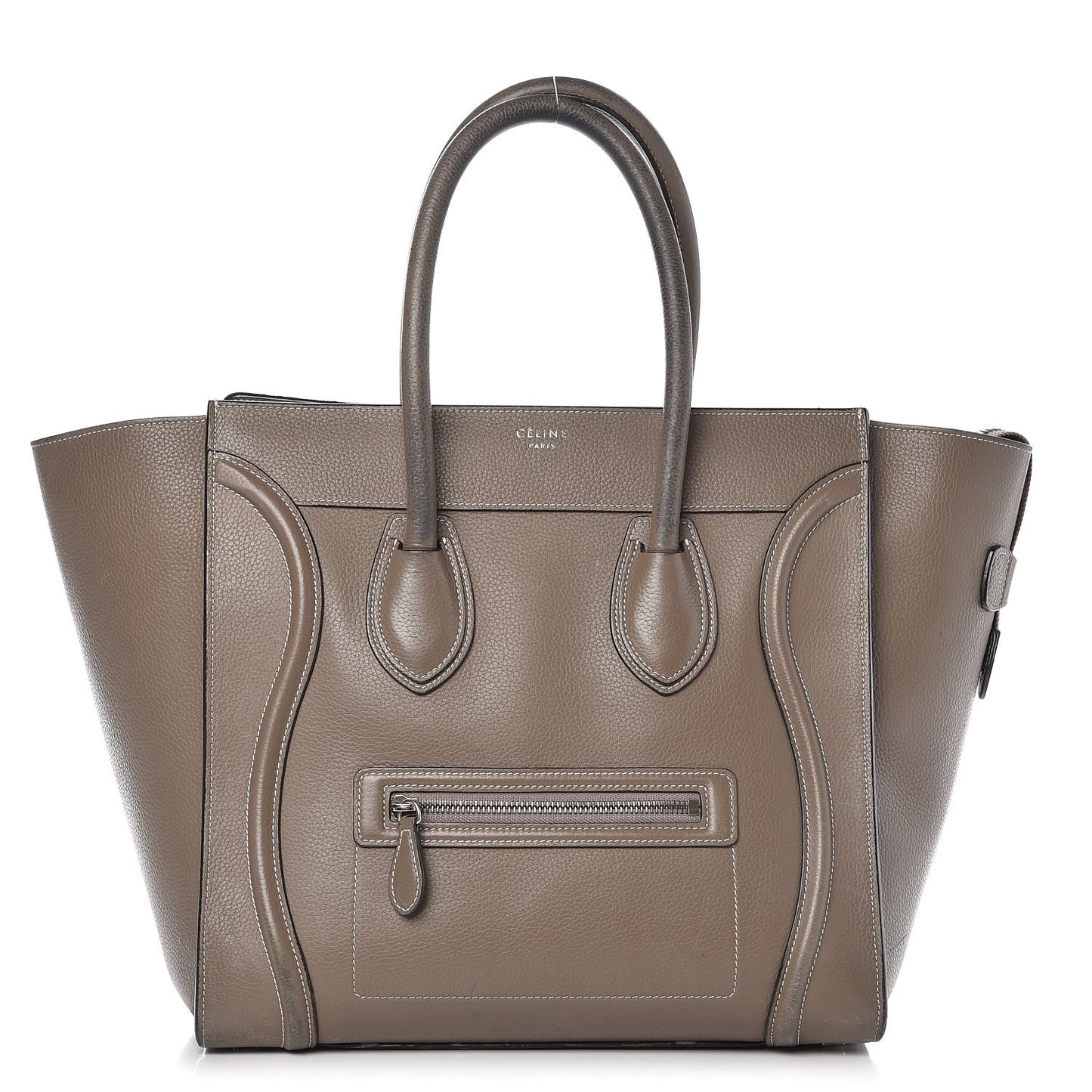 Drummed Calfskin Mini Luggage Souris