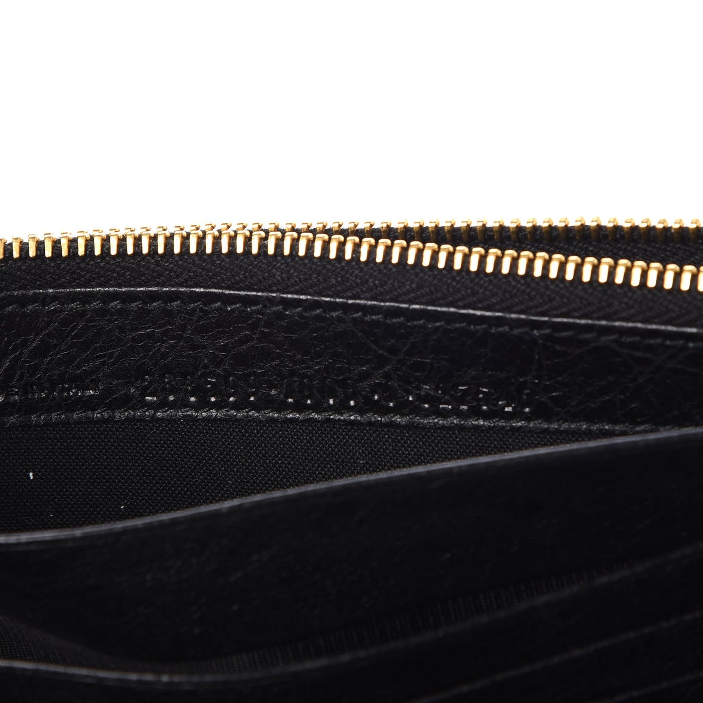 Agneau Giant 12 Gold Hardware Money Wallet Black