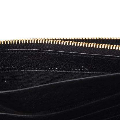 Balenciaga Agneau Giant 12 Gold Hardware Money Wallet Black 8 of 8
