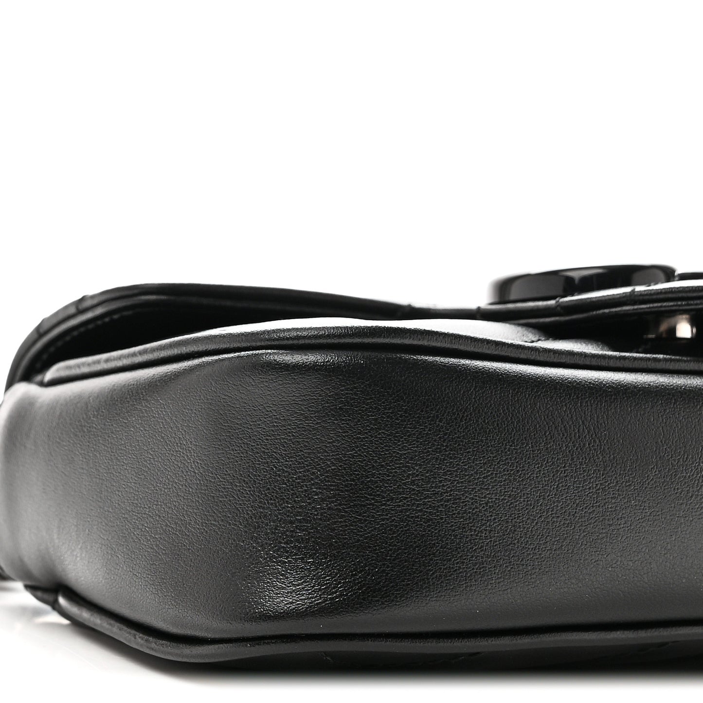Calfskin Matelasse Monochrome GG Marmont Chain Belt Bag Black