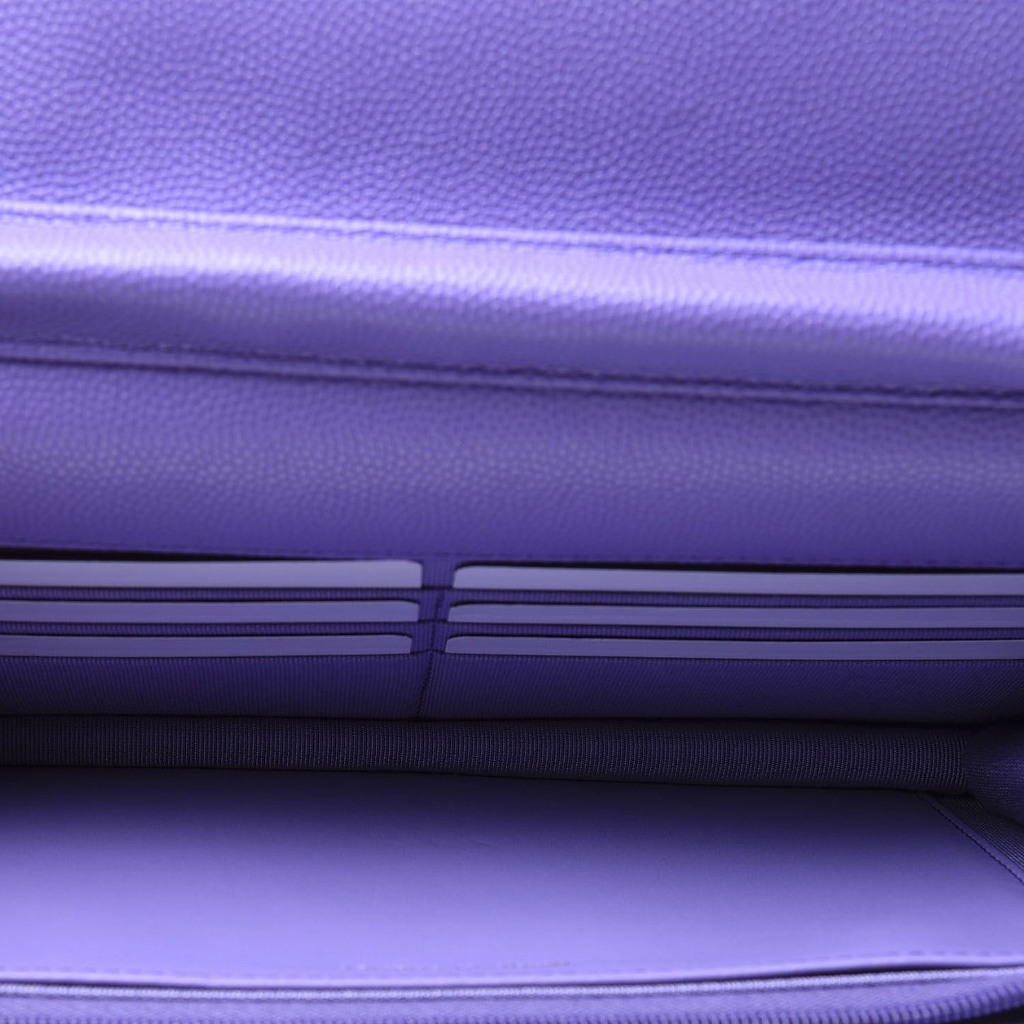 Caviar Quilted Wallet On Chain WOC Purple