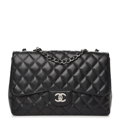 Chanel Caviar Quilted Jumbo Single Flap Black 1 of 13