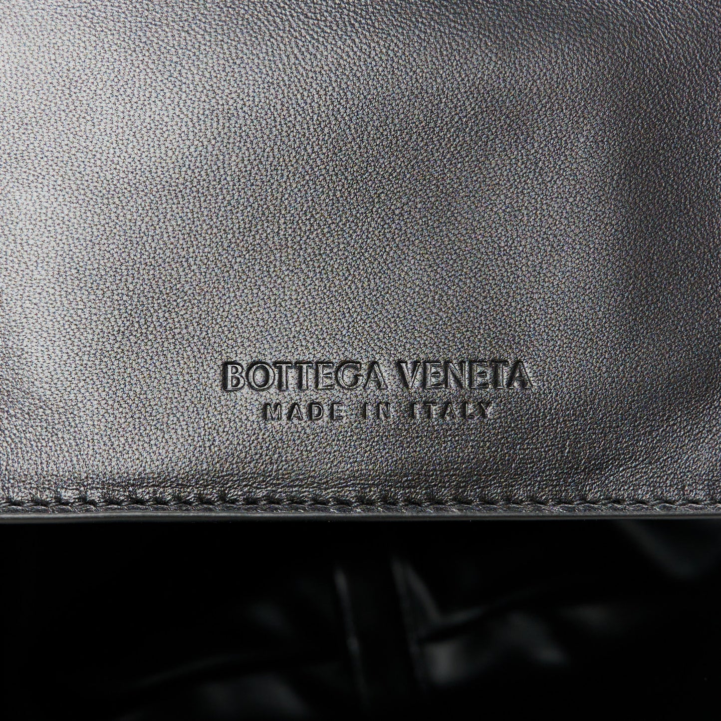 Nappa Intrecciato Small Flip Flap Tote Black