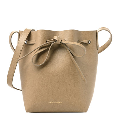 Mansur Gavriel Saffiano Mini Bucket Bag Elefante 1 of 9