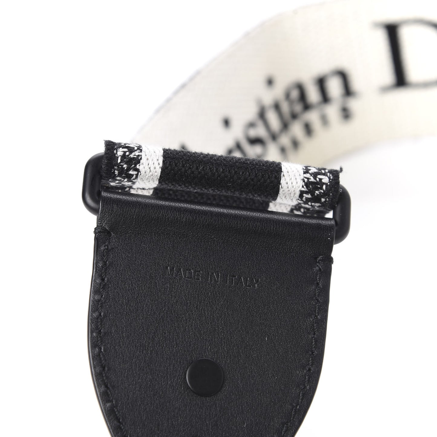Canvas Embroidered Shoulder Strap Black Ultramatte