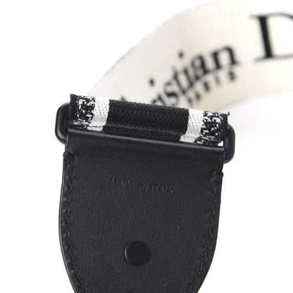Christian Dior Canvas Embroidered Shoulder Strap Black Ultramatte 4 of 4
