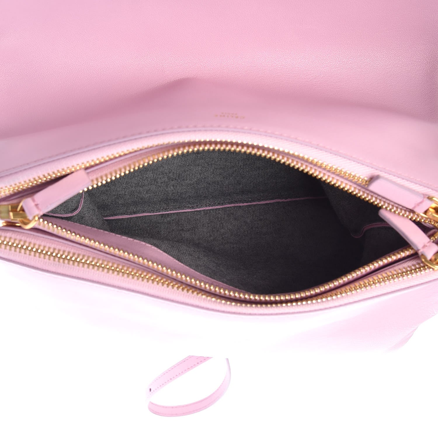 Celine Lambskin Large Trio Crossbody Bag Pink 6 of 9