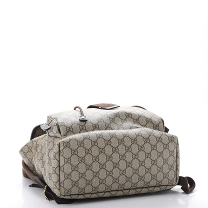 Gucci GG Supreme Monogram Medium Single Buckle Rucksack Backpack Beige Ebony Brown 4 of 8