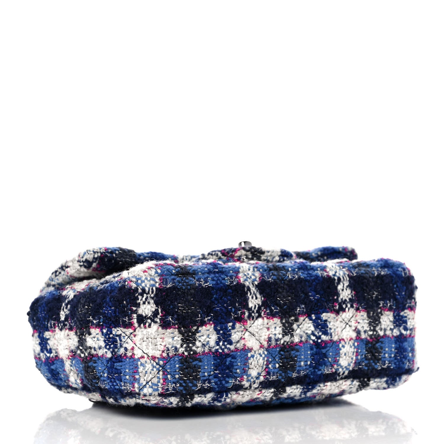 Chanel Tweed Quilted Mini Rectangular Flap Blue Multicolor 3 of 8