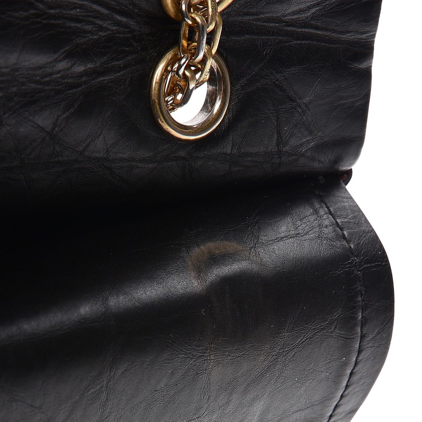 Aged Calfskin Quilted 2.55 Reissue 227 Flap Black