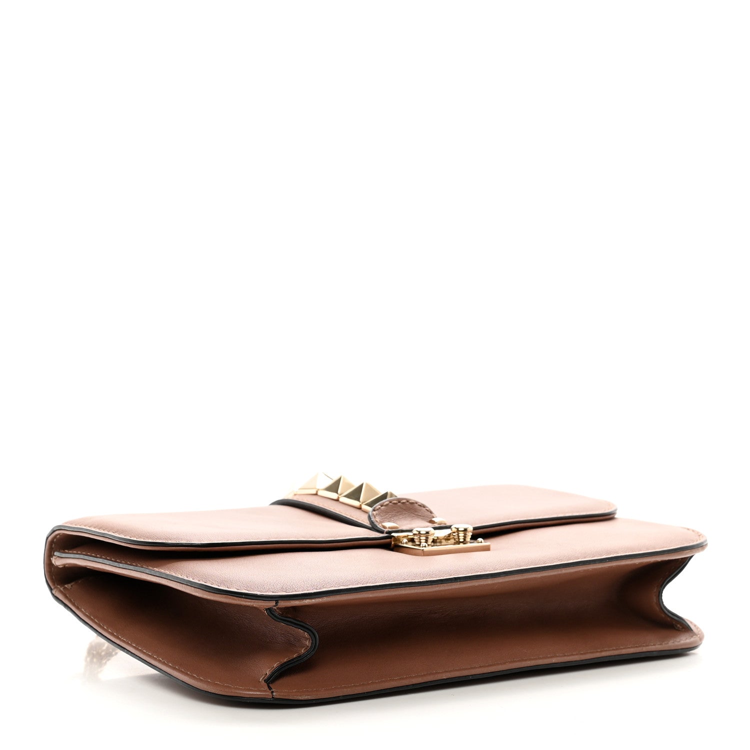 Valentino Garavani Vitello Medium Glam Lock Rockstud Flap Brownish 4 of 9