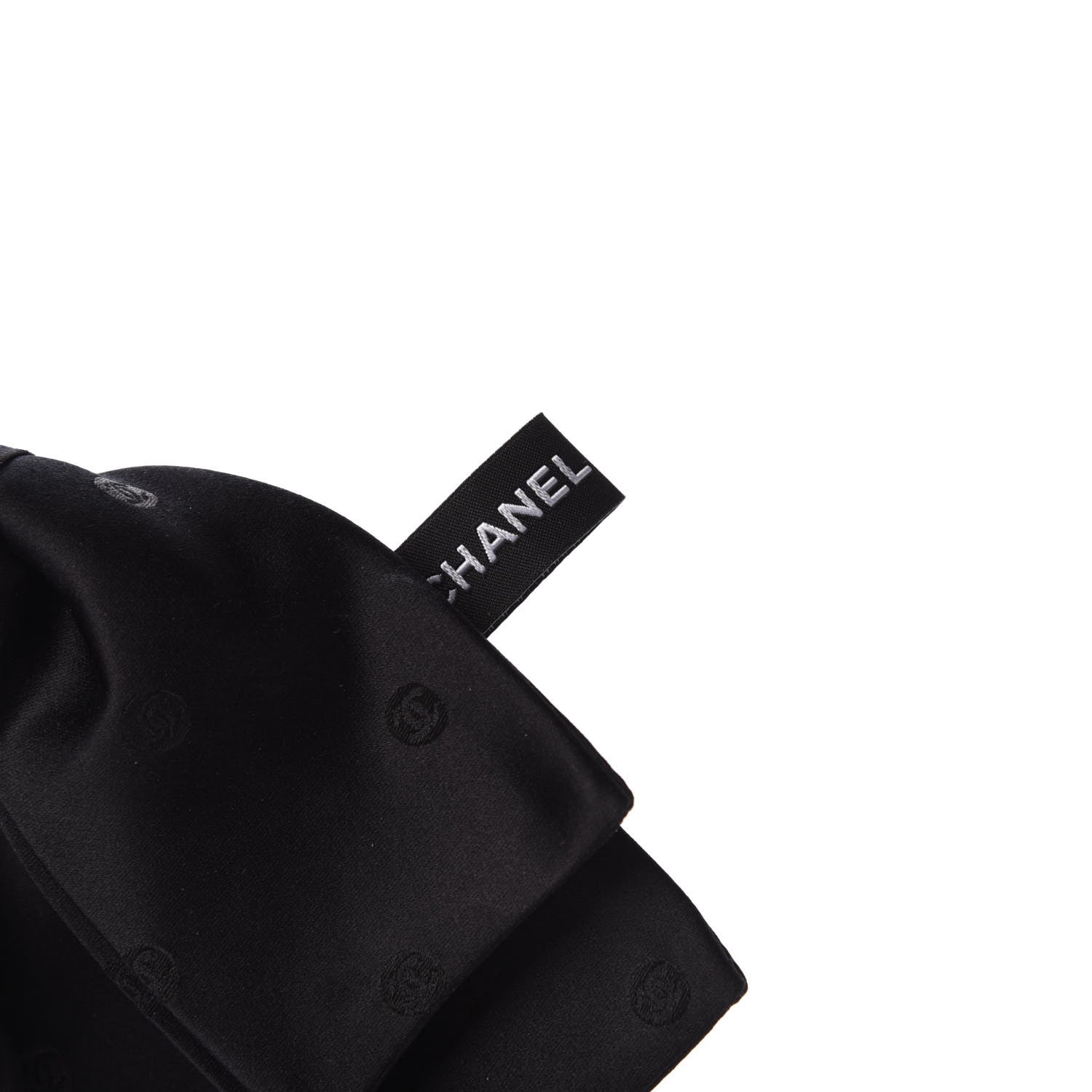 Chanel Satin CC Hair Clip Bow Black 4 of 6