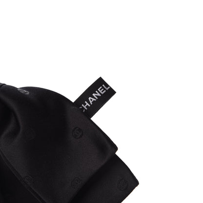 Chanel Satin CC Hair Clip Bow Black 4 of 6