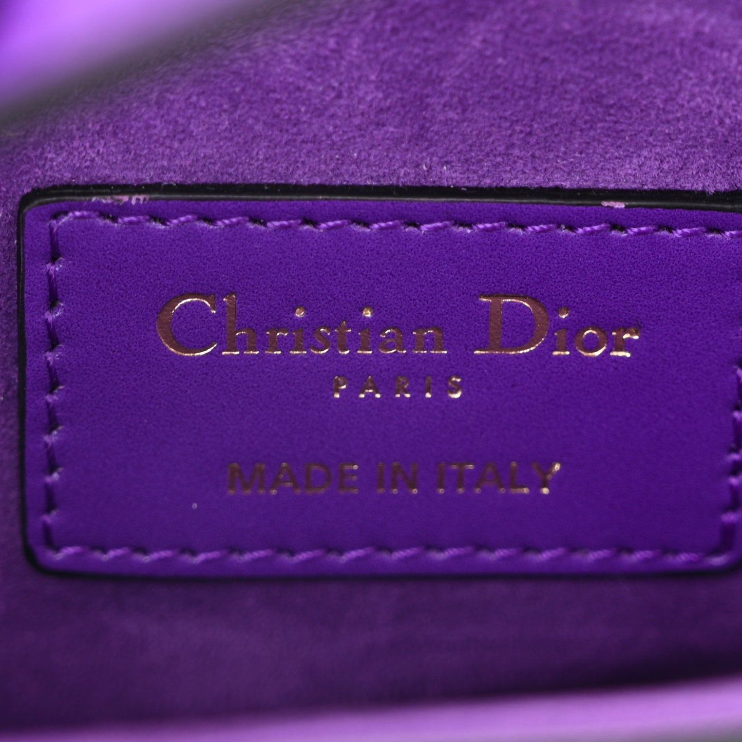 Supple Calfskin Mini Saddle Bag Purple