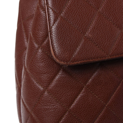 Chanel Caviar Quilted Jumbo Kelly Flap Brown 12 of 16