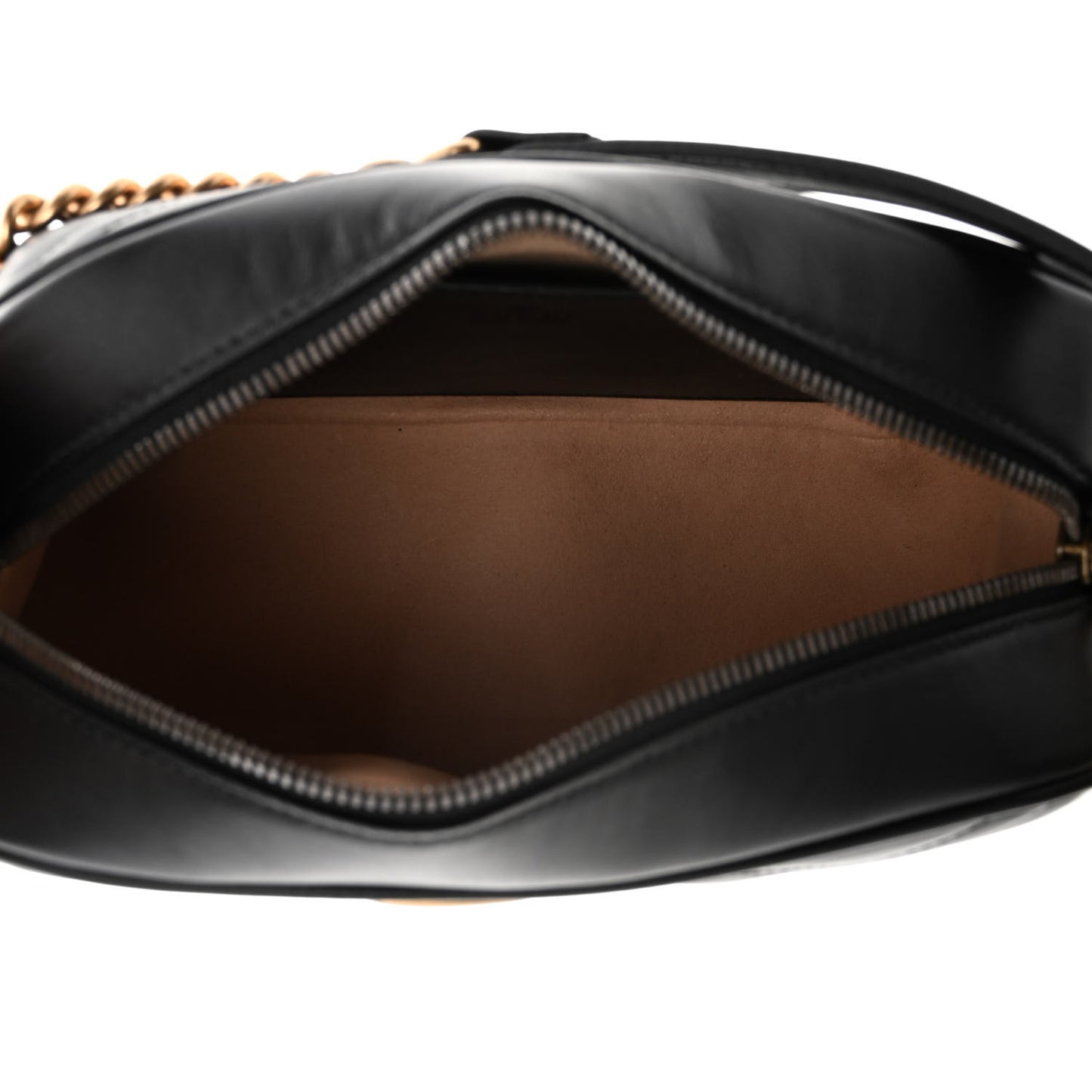Calfskin Matelasse Small GG Marmont Chain Shoulder Bag Black
