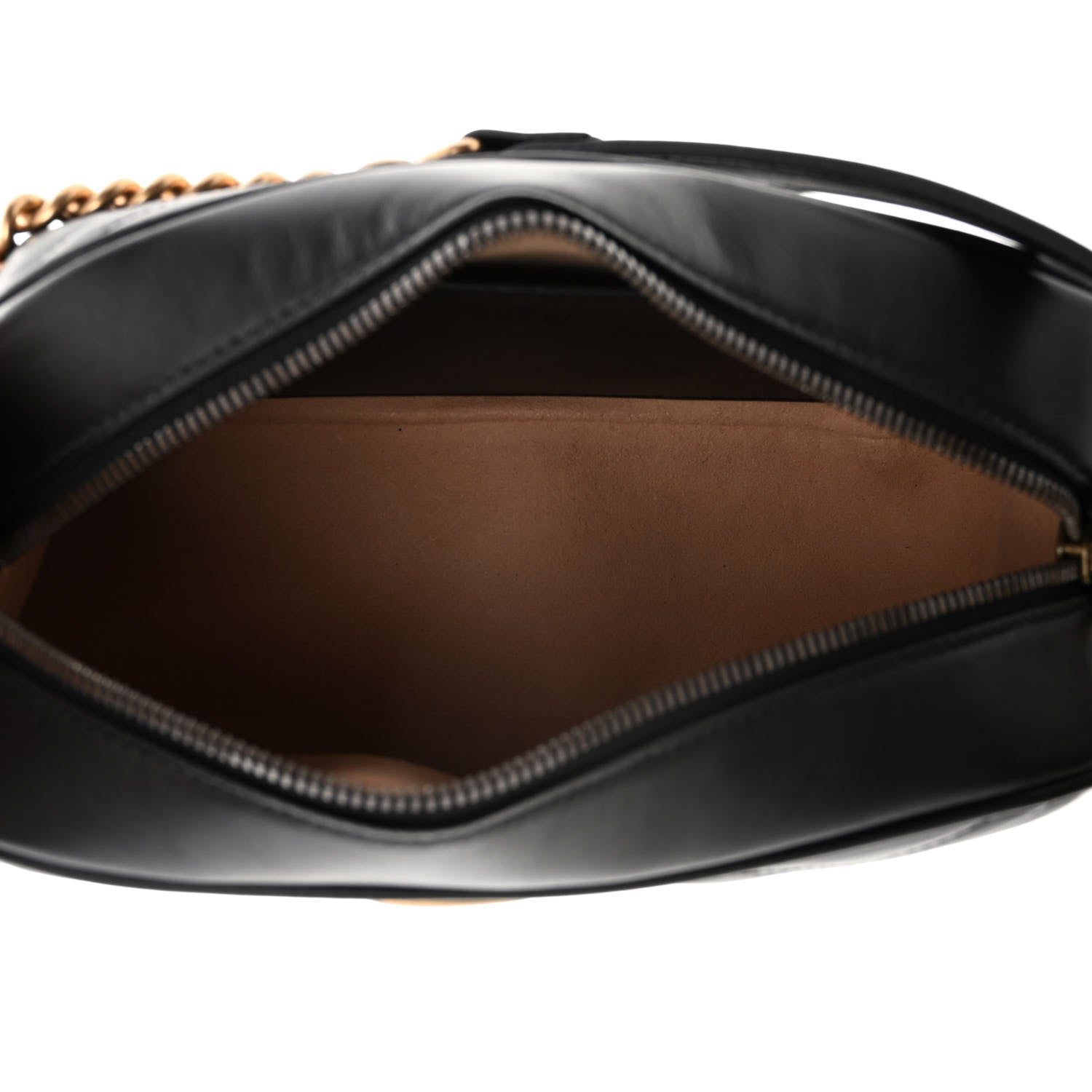 Gucci Calfskin Matelasse Small GG Marmont Chain Shoulder Bag Black 6 of 10