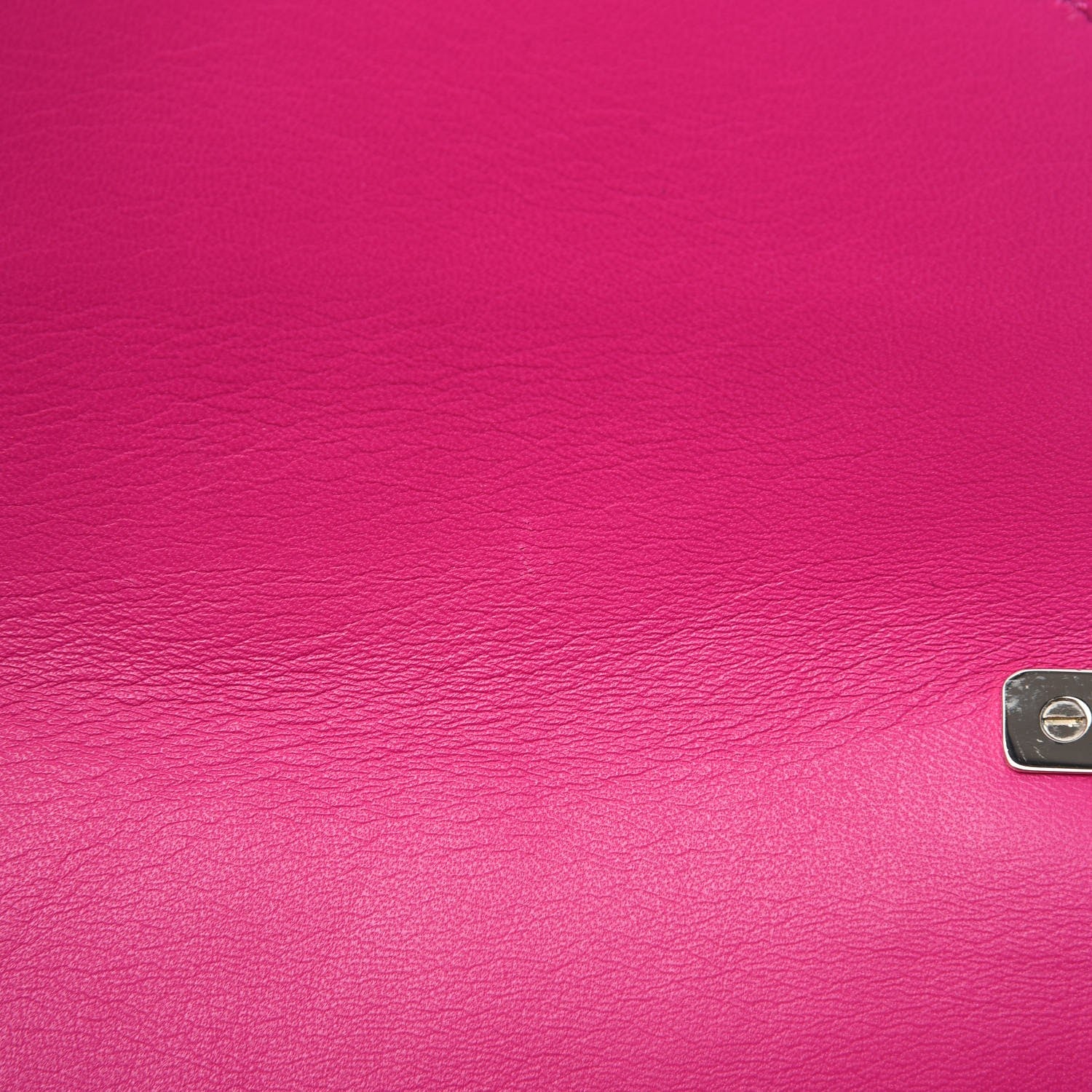 Valentino Garavani Suede Panther Shoulder Bag Bright Fuxia 8 of 8