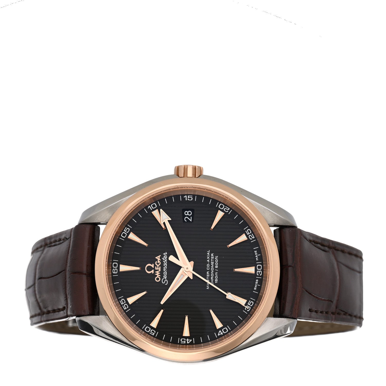Omega Stainless Steel 18K Red Gold Alligator 41.5mm Seamaster Aqua Terra 150M Automatic Watch Grey 231.23.39.21.06.001 4 of 9