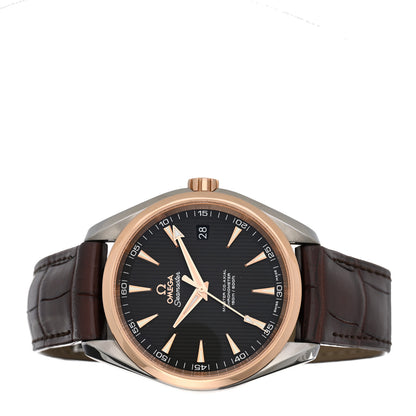 Omega Stainless Steel 18K Red Gold Alligator 41.5mm Seamaster Aqua Terra 150M Automatic Watch Grey 231.23.39.21.06.001 4 of 9