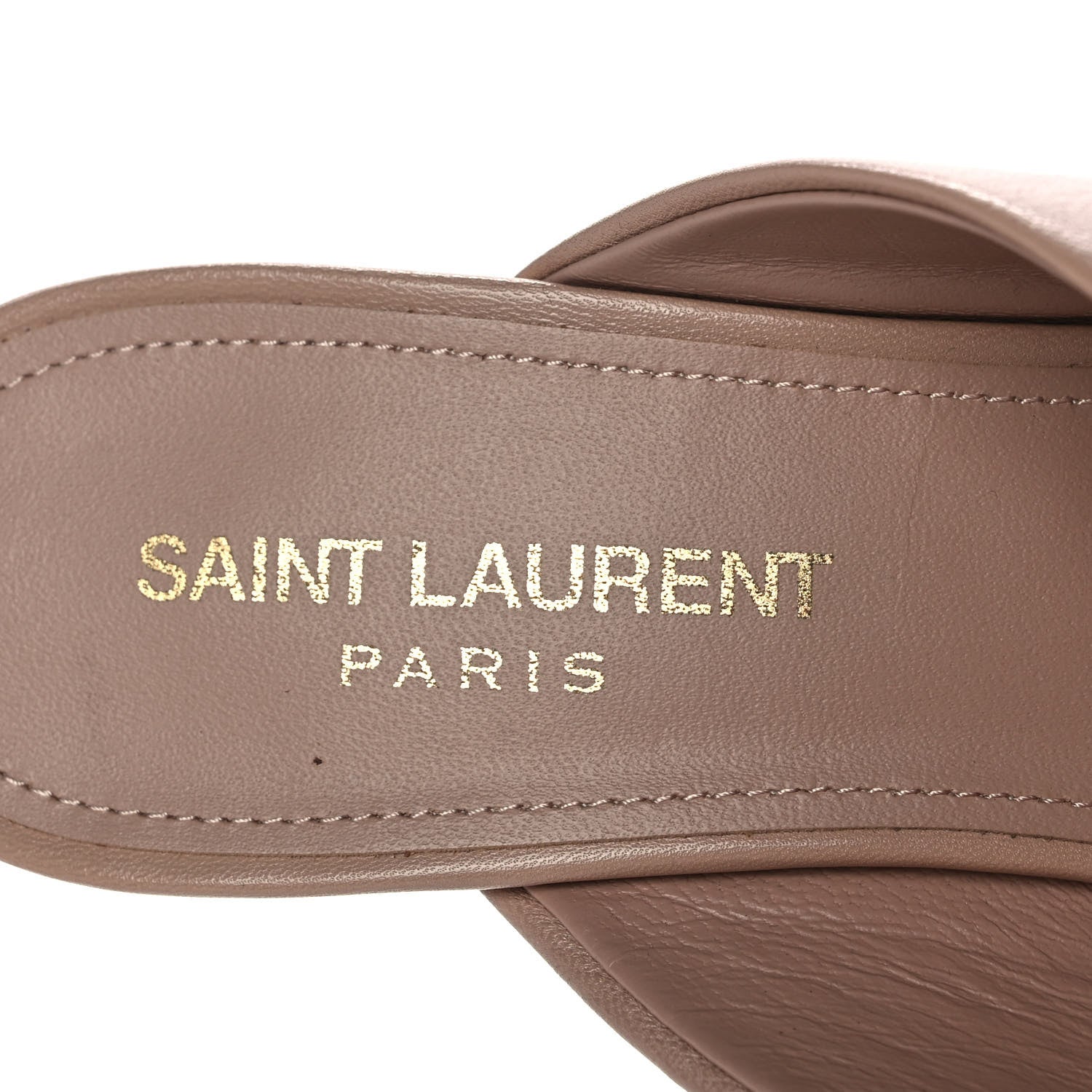 Saint Laurent Calfskin LouLou 70 Mules 36.5 Nude 7 of 9