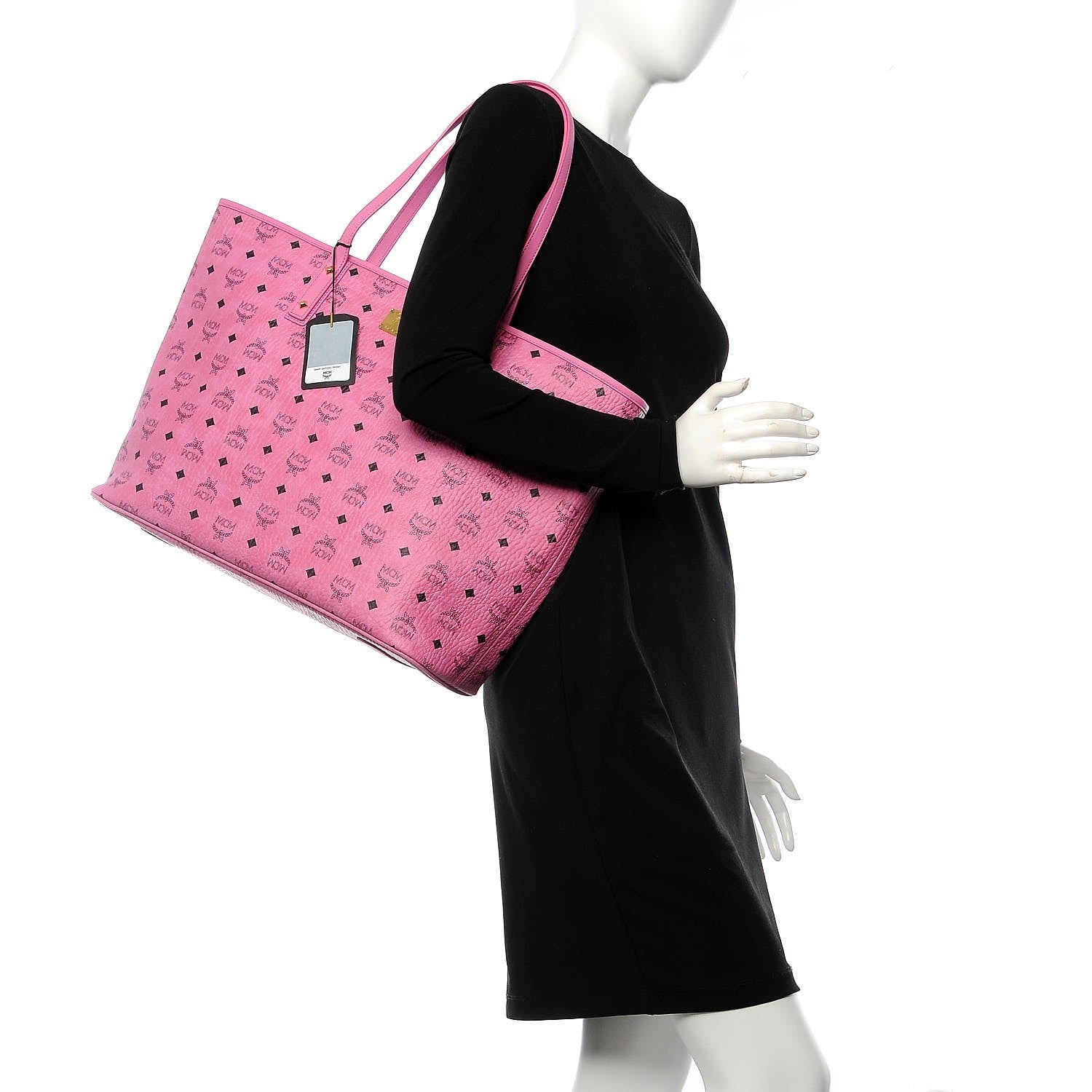 MCM Visetos Large Anya Shopper Tote Pink 2 of 7