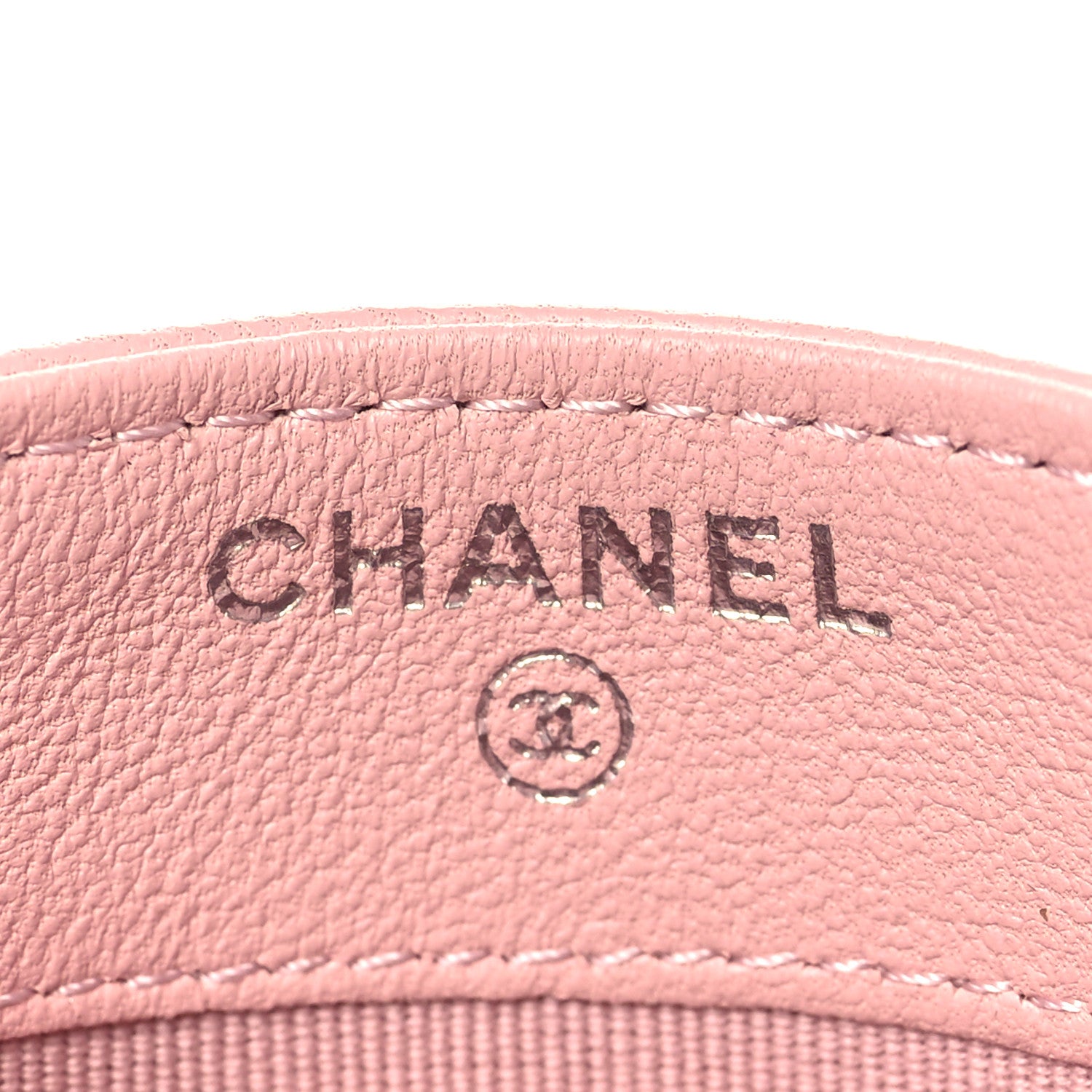 Chanel Lambskin Chevron Quilted Card Holder Light Pink 4 of 10
